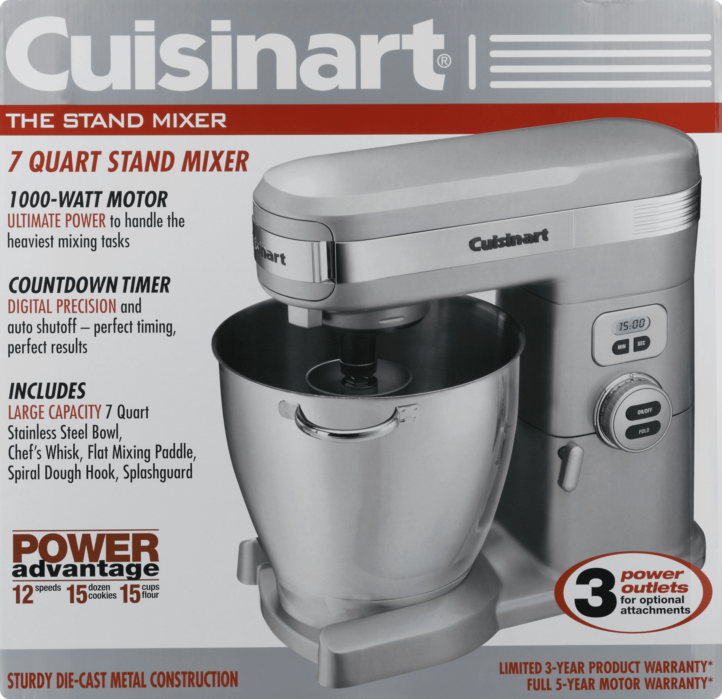 SM-70CW - Cuisinart Stand Mixer, 7 QT Chefs Whisk