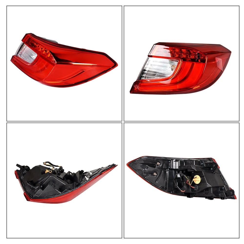 Genrics Right Side Tail Light Assembly Replacement for Honda Accord Sedan 2018-2021 Passenger Side Rear Brake Tail Lamp 33550TVAA01 HO2805118