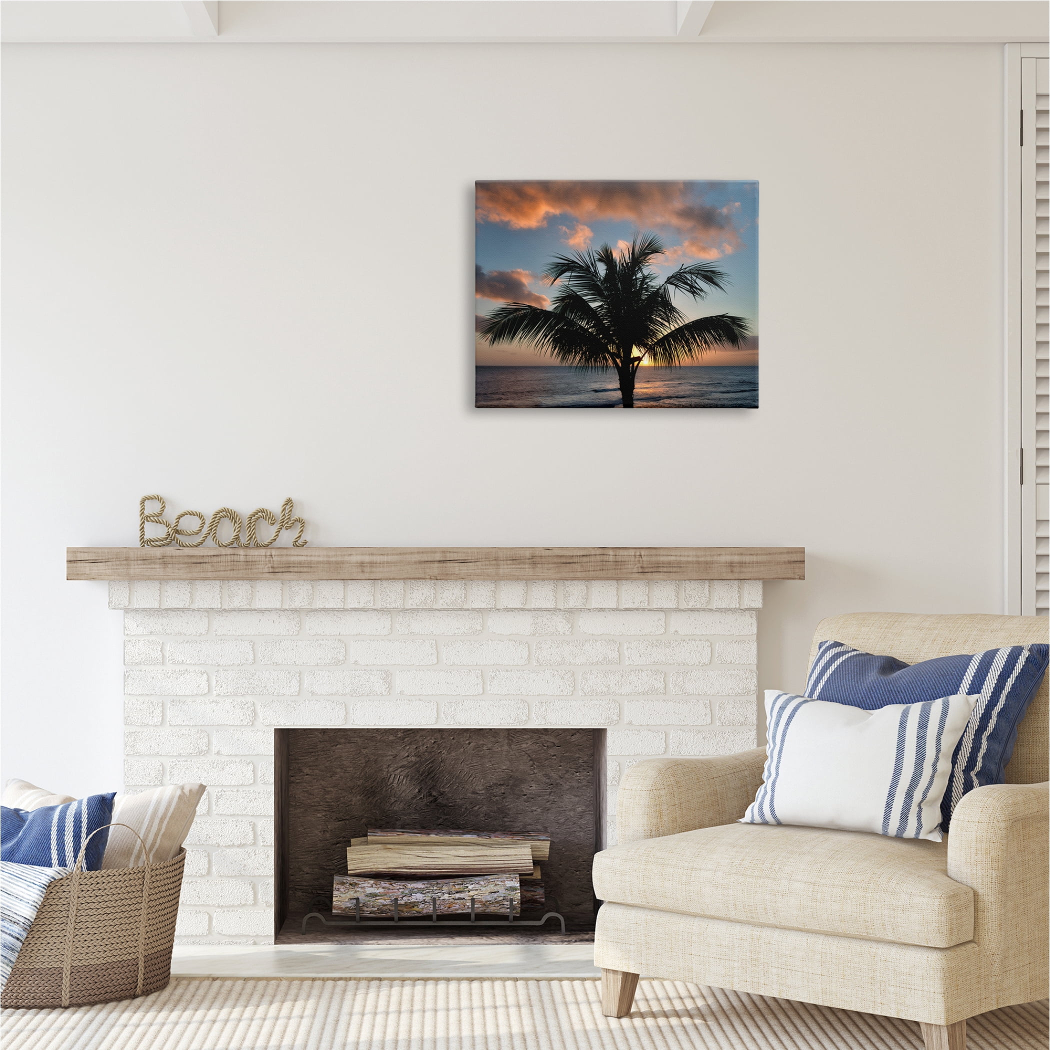 Stupell Industries Tropical Palm Photography Nature Photography Gallery Wrapped Canvas Print Wall Art, 30 x 24