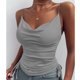 thumbnail image 2 of Camisa sin mangas con tirantes finos, camiseta de tirantes finos con escote en V profundo y corte entallado para mujer, una experiencia incomparable, 2 of 5