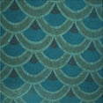 thumbnail image 1 of Ahgly Company Machine Washable Indoor Square Transitional Medium Teal Green Area Rugs, 4' Square, 1 of 7