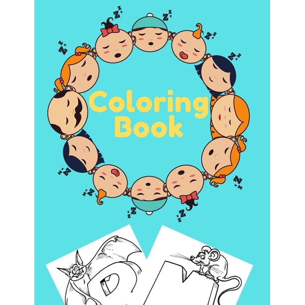 coloring book : high-quality black&white Alphabet coloring book for kids. Toddler ABC coloring book (Paperback)