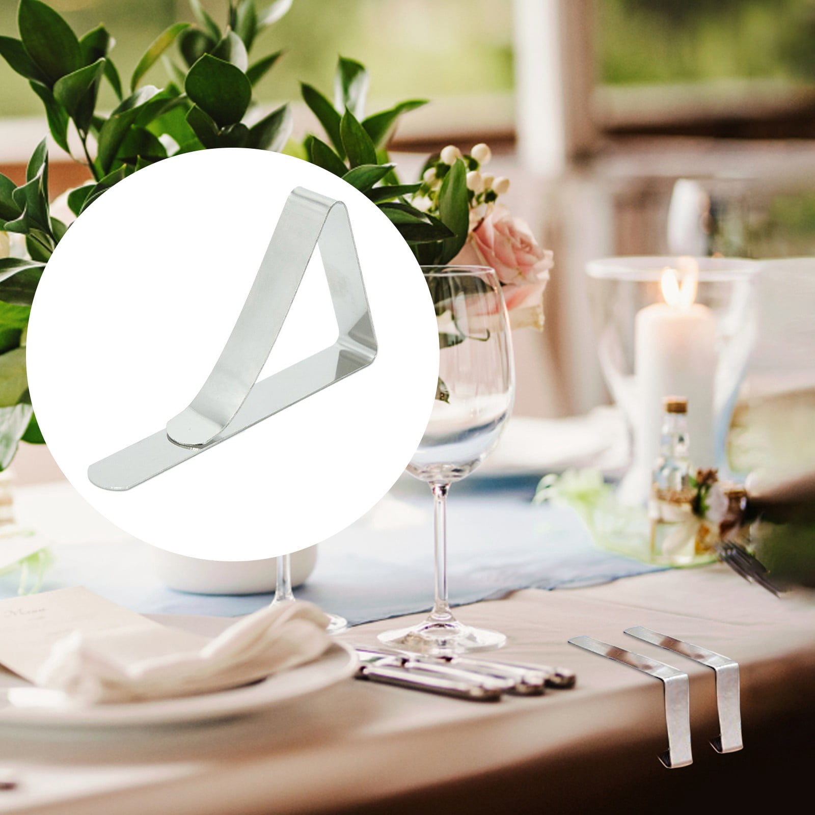 AQITTI 6 Pack Tablecloth Clips - Heavy Duty Picnic Table Clips, Stainless Steel Table Cloth Cover Clamps, Table Cloth Holders Ideal for Restaurant Picnics Marquees Weddings Graduation Party