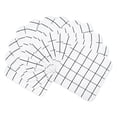 thumbnail image 5 of Arkwright Cotton Kitchen Dishcloths (12 Pack, 12x12 in.) Black and White Windowpane Stripes, 5 of 5