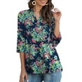 thumbnail image 5 of a.Jesdani Womens Plus Size Tunic Tops 3/4 Roll Sleeve V Neck Casual Blouses m-4x, 5 of 9