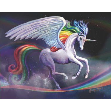 Unicorn Rainbow Edible Icing Image Cake Topper (1/4 Sheet)