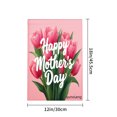 thumbnail image 4 of Amhnf Happy Mothers Day Pink Tulips Garden Flag For Home Outdoor Garden Yard Decor 12x18 inch, 4 of 5