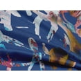thumbnail image 5 of oneOone Rayon Medium Blue Fabric Abstract Sewing Craft Projects Fabric Prints By Yard 56 Inch Wide, 5 of 5