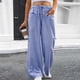 thumbnail image 2 of Pantalones de Mujer Pantalones Casuales Cordón de Cintura Larga con Bolsillo, Poliéster Todas las Estaciones de Ocio, 2 of 7