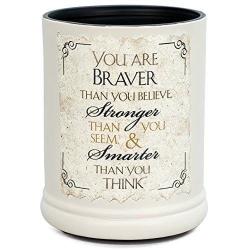 You are Braver Stronger Smarter Ceramic Stoneware Electric Jar Candle