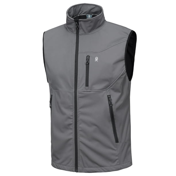Chaleco Softshell Little Donkey Andy para hombre, resistente al viento, color gris XL