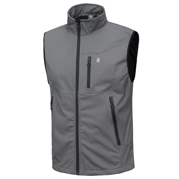 Chaleco Softshell Little Donkey Andy para hombre, resistente al viento, color gris XL