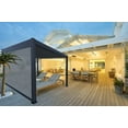 thumbnail image 5 of Wind Resistant Manual Side Shade/Screen for Villa Pergola, 10 ft., Dark Gray, 5 of 6