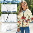 thumbnail image 7 of FUIALDOLG Oversized Hoodies for Girls Mushroom Moon Snail Print Fleece Zip Up Sweatshirts Kids Fashion Casual Outfits Fall Winter Clothes with Pocket 14-16 Years, 7 of 7