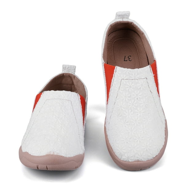 Mocasines para livianos resbalando en lienzo plano zapatos artes mujer pintadas anti -Slip transpirables cómodo ropa diaria
