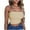 Beige, variant on Viikei Women's Plus Size Short Sleeve Summer Solid Color Tube Strapless T-Shirt