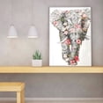 thumbnail image 2 of 5D taladro redondo completo diamante pintura DIY elefante de pie imagen de diamantes de imitación Likrtyny Arte deco, 2 of 9