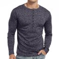 thumbnail image 3 of HAOMEILI Men's Casual Stretchy Slim Fit Long Sleeve Henley Shirt, 3 of 6