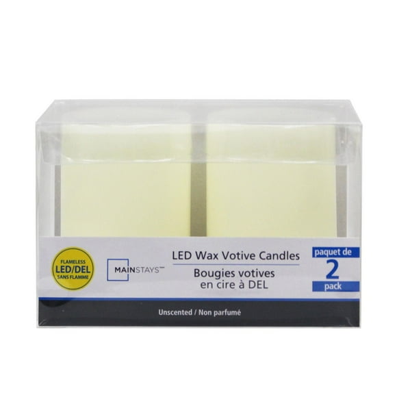 Mainstays Unscented LED Wax Votive Candles