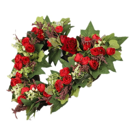 Valentine Heart Shaped Wreath Front Door Heart Wreath Hanging Wreath Garland