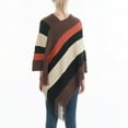 thumbnail image 4 of Summer Clearance Sale! Pitauce Cover Up for Women Patchwork V Neck Crochet Poncho Knitting Cape Asymmetric Tassel Hem Shawl Versatile Wrap Tops, 4 of 6