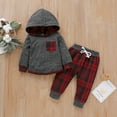 thumbnail image 4 of Girls Sweatshirt Toddler Baby Kid Boy Girl Long Sleeve Letter Tops+Pants Outfit Set Girls Sweatshirt Gray 90, 4 of 9