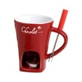 thumbnail image 1 of pitrice Ceramics Elegant Ceramic Fondue Pot For Cheese Melting And Butter Heating Cheese Melting Ceramic Cup red, 1 of 6