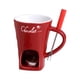 thumbnail image 1 of Inteprter Taza de cerámica creativa con tenedor para derretir queso y mantequilla o para calentar velas. Taza para fondue Cocina y Comedor rojo, 1 of 6