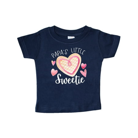 

Inktastic Papa s Little Sweetie with Pink Heart Cookie Gift Baby Boy or Baby Girl T-Shirt