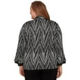 thumbnail image 2 of Alfred Dunner Womens Plus-Size Metallic Chevron Two In One Top With Necklace, 2 of 4