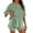 Mint Green, variant on MuXiKeJi Clothes Womens 2 Piece Striped Shorts Set Ruffle Short Sleeve Tops Hight Waist Shorts Matching Sets Summer Vacation Outfits