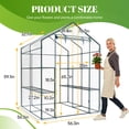 thumbnail image 5 of EDX 56-Inch Portable Walk-In Greenhouse, Non-Frame Design for Garden and Patio, Indoor and Outdoor Use, Transparent, 5 of 6