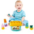 thumbnail image 3 of Shape Sorting Toys Plastic Shape Blocks Toys Baby Blocks Building Shape Sorting Toy Box with Colorful Shapes Blocks Educational Shape Sorter Toys for Baby Infant Kids, 3 of 10