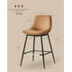 thumbnail image 2 of VASAGLE - Juego de 2 taburetes de Bar con Altura de mostrador con Espalda, Respaldo ergonómico, Piel sintético, Patas de Metal, taburetes de Bar de 24.4 Pulgadas de Alto para Cocina, Isla de casa, 2 of 5