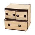 thumbnail image 1 of "Caja De Almacenamiento De Gran Ropa Interior Tela 3 Cajones Belug, Beige ", 1 of 5