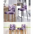 thumbnail image 5 of Purple Mountain Bar Stool Covers Set of 2, Misty Forest Nature Woodland Pine Tree Landscape Stretch Bar Chair Covers with Backs, Removable Pub Counter Height Chair Cover for Kitchen Dining Room Cafe, 5 of 7