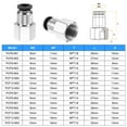 thumbnail image 2 of Uxcell Push to Connect Fittings 6mm Tube OD x 1/4" NPT Thread Female Straight Pneumatic Tube Fittings PCF6-N02 Quick Connect Air Line Fittings Air Hose Fittings, Black, 2 of 7