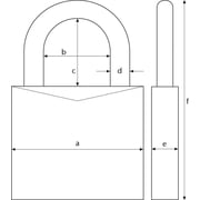 Abus 37/55 RK KD Granit Padlock, Keyed Different