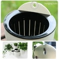 thumbnail image 4 of Cheers US Modern Wall Mountable Self Watering White Planter Pots, 4 of 7