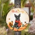 thumbnail image 4 of Happy Thanksgiving Scottish Terrier with Turkey Pumpkins Autumn Vibes Round Wood Sign Scottie Dog Lover Gifts Hanging Wall Home Decor - 12018, 4 of 5