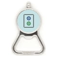 thumbnail image 1 of Mahjong Circle Dots 2 Tile Pattern Metal Beer Bottle Cap Opener Duty Stainless Steel, 1 of 3