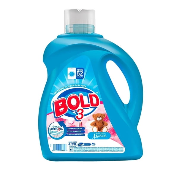Detergente líquido Bold 3 cariñitos de mamá 4.23 l