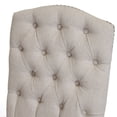 thumbnail image 5 of GDF Studio Drummond Linen Hardwood Dining Chairs (Set of 2), Beige, 5 of 6