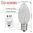 thumbnail image 3 of Brite Star Vintage Christmas String Lights Clear C9 25 Feet - Old-Fashioned Bulbs Perfect for Christmas - Patriotic Decorations, Indoor and Outdoor Use., 3 of 5