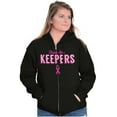 thumbnail image 3 of Breast Cancer These Are Keepers Womens Plus Size Graphic Zipper Hoodie Brisco Brands 4X, 3 of 5