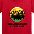 thumbnail image 4 of Inktastic Yellowstone National Park with Bear Mountains and Trees Cricle Youth T-Shirt, 4 of 5