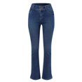 thumbnail image 4 of High Waist Flared Bootcut Jeans Winter Warm Trousers Stretchy Comfort Fit Wide Leg Flare Pants For Casual Wear, 4 of 6