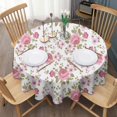 thumbnail image 3 of Pioneer Flower Floral Print Pattern Round Tablecloth 60"x60",Wrinkle Wipeable Table Cloth for Kitchen Dining Room Picnic Patio Party, 3 of 6