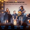 thumbnail image 1 of 2.4G Wireless In Ear Monitor System Wireless IEM System with  Automatic Pairing Professional In Ear Monitor for Computer Phone Sound Card Studio Band Rehearsal, 1 of 7