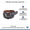thumbnail image 5 of CTM Boy's Casual Basic Leather Belt, 5 of 5